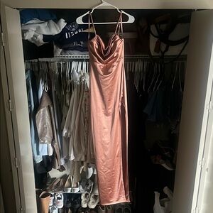 NEVER WORN Windsor Pink Cowl Neck Maxi Gown for Weddings